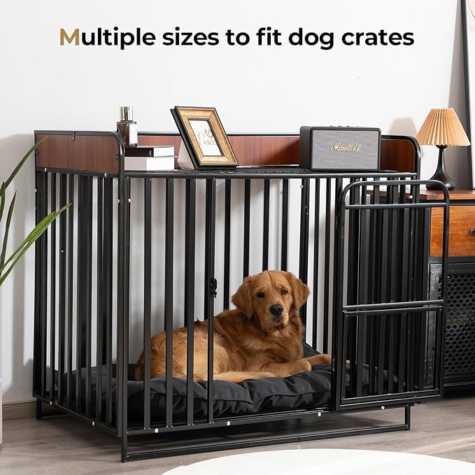 Chew Proof Indestructible Dog Bed - Durable Dog Bed for Aggressive Chewers, Machine Washable & Waterproof Indoor Outdoor Crate Pad, Tough Kennel Pad for Large Dogs (X-Large (28"x47"))