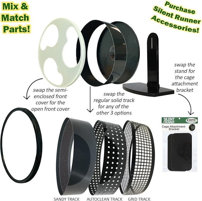 Silent Runner Glow Wheel - 12" Regular - Exercise Wheel (Wheel + Autoclean Track)