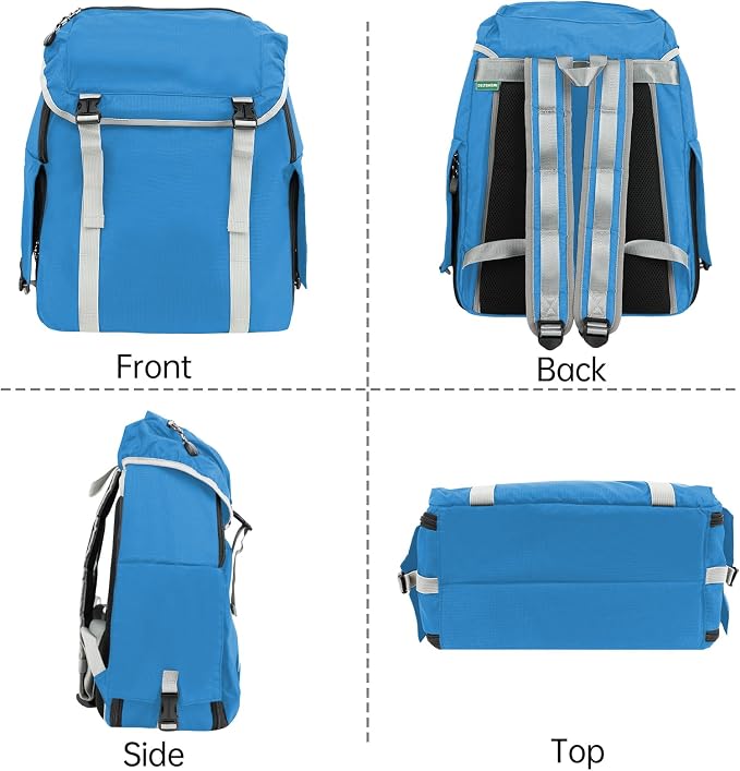 Cat Dog Backpack Carrier for Hiking Travel Portable Pet Daypack for Dog Cat Below 7kg/15.5lbs-Blue