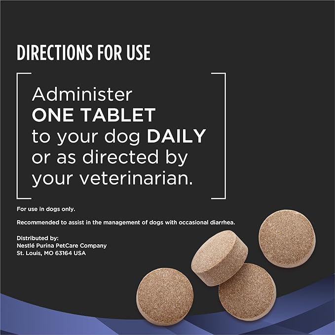 Purina Pro Plan Veterinary Supplements FortiFlora Dog Probiotics Chewable Tablets to Support Digestive and Immune Health and Occasional Diarrhea
