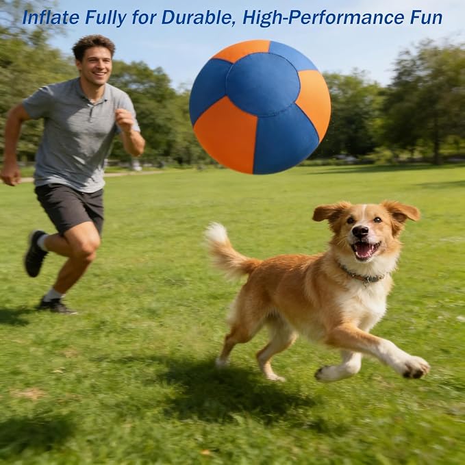 18'' Herding Ball for Dogs –Enhanced Chew Resistance with Durable 900D Oxford Cover, Interactive Dog Toy for Australian Shepherds, Cattle, Border Collies, Outdoor Training & Backyard Play