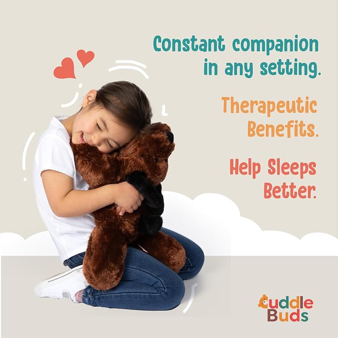 Cuddle Buds 5lbs Weighted Dog Stuffed Animal for Sensory Needs, 20'' Plush Dog, Weighted Stuffed Animals for Adults, Soft Plushie Toy