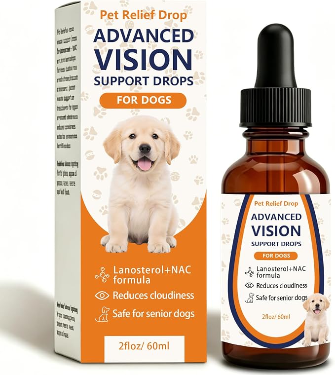 Pet Relief Advanced Vision,Pet Relief Advanced Vision Support Drops,Helps Maintain Clear, Irritation‑Free Eyes, Easy Dropper Bottle,2 floz. / 60 mL