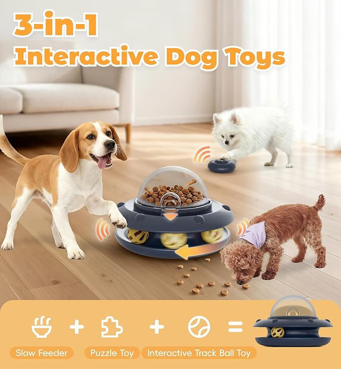 Interactive Dog Toys Rechargeable Dog Puzzle Toy with Remote Control Dog Toys to Keep Them Busy Dog Enrichment Toys Treat Puzzle Slow Feeder Treat Dispensing
