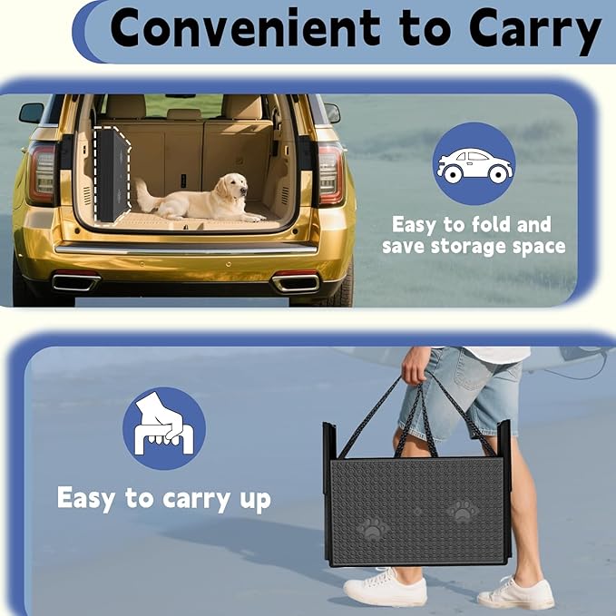Dog Stairs for Car, Dog Steps for Car with Upgraded Load-Bearing Capacity, Dogs Stairs for Large Dogs, Pet Steps, 6 Steps