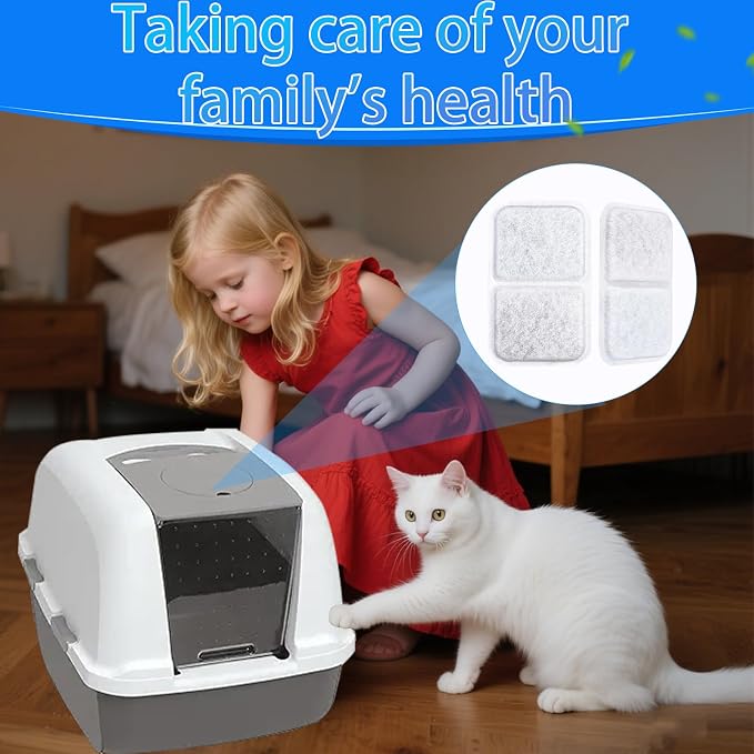 20 Pack Cat Litter Box Filters for Catit Airsift Jumbo/Regular/Smartsift Litter,Pet Air Filter Purifier