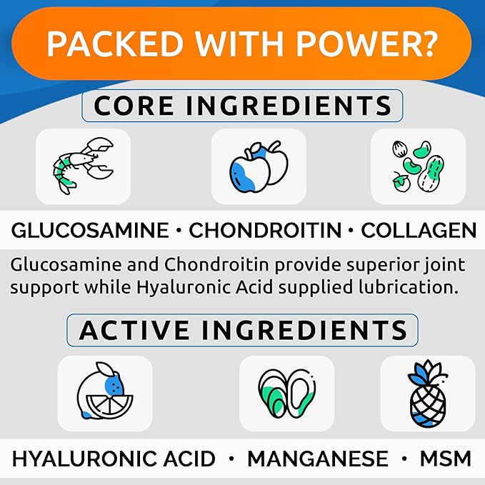 Liquid Collagen for Dogs w/Glucosamine (16 OZ) Advanced Mobility Joint Supplement for Dogs - Advanced Formula w/Chondroitin, MSM - Hip & Joint + Skin & Coat Care - Made in USA