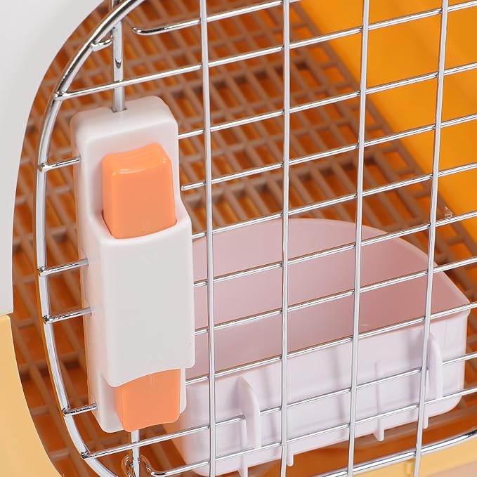 Pet Carrier, Airline Approved 2 Door Top and Front Load Hard Sided Dog Crate, Cat Carrier with Detachable Design Skylight Handle for Cats Small Dogs Travel (Yellow)