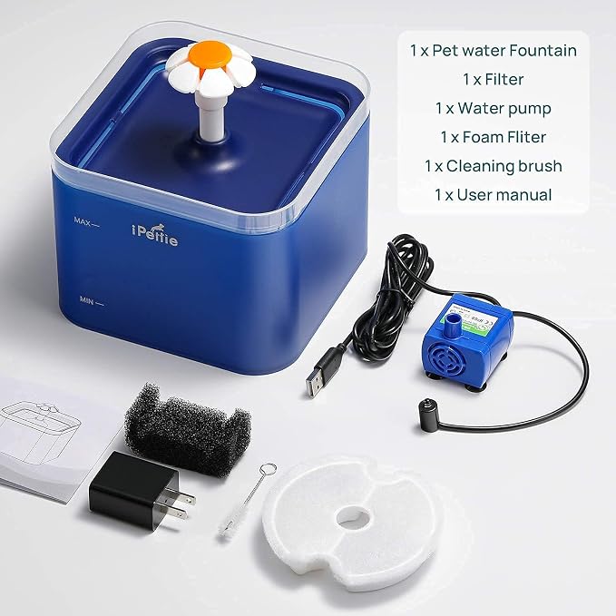 iPettie Bundle丨Neverland Fountain + 8 Carbon and 8 Sponge Filter Replacements