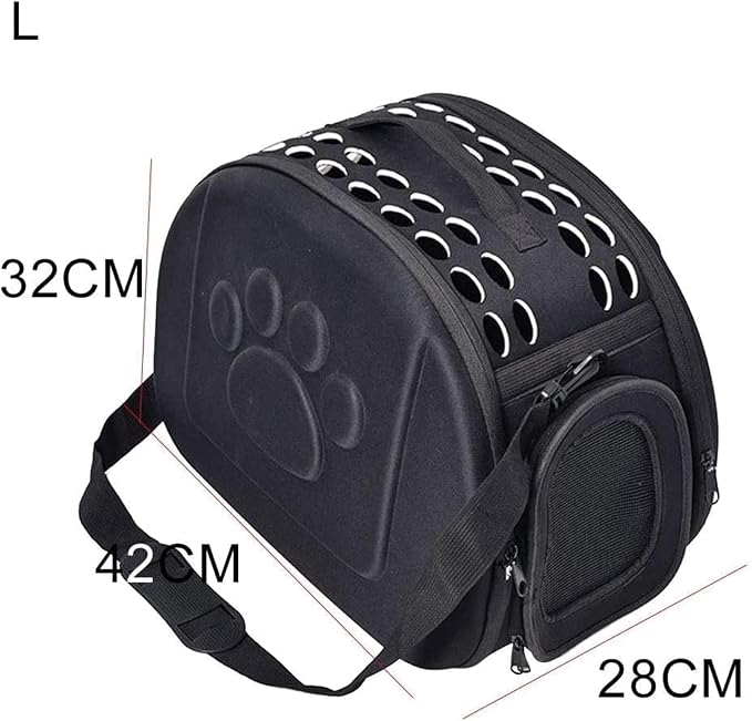 OLOTU Pet Backpack Multi-Entry Cat Carrier, Folding Portable Soft Side Pet Carrier, Cat Backpack Carrier for Travel/Hiking/Outdoor, Black Spacious
