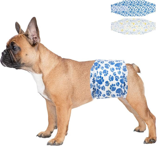 Dono Dog Diapers Male, Disposable Male Dog Wraps with Wetness Indicator, Leak-Proof Dog Belly Wraps, Rapid-Dry Gel Technology Doggie Puppy Diapers for Excitable Urination Incontinence, Small 60ct