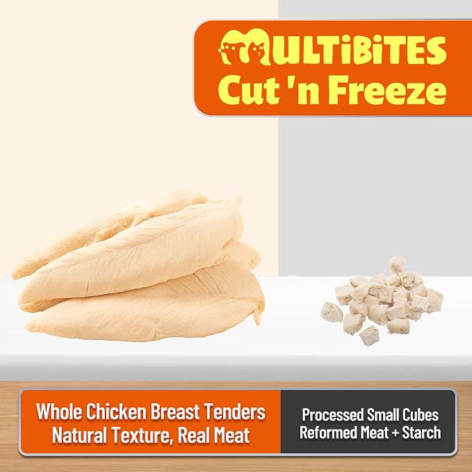 Freeze Dried Chicken Treats for Dogs & Cats, Single Ingredient Raw Meat Thin Sliced Chicken Breast Dog Treat, Grain Free Human Grade&Low Calorie Healthy Dogs Training&Reward Snacks, 6.7oz