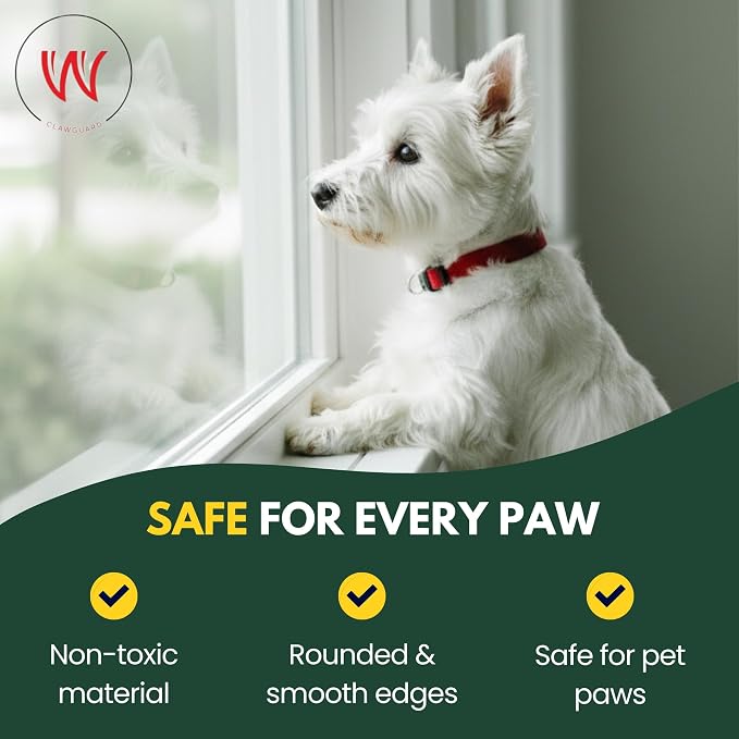 CLAWGUARD Plexiglass Window Sill Protector – Thick Crystal Clear Window Sill Cover & Extender – Window Ledge Protector for Dogs & Cats (35.5in. x 5.25in.)