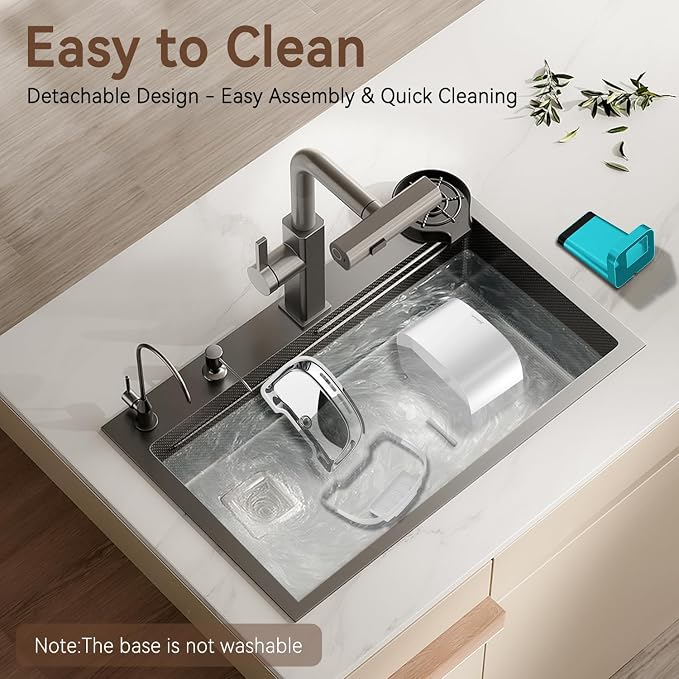Cat Water Fountain, Wireless Battery Operated Cat Fountain, 122oz/3.6L Pumpless Water Fountains for Cats Indoor with Stainless Steel Tray, Dog and Pet Water Fountain (White, Fountain+8 Fliters)