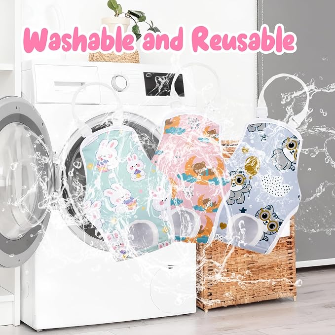 3 Pack Washable Female Dog Diapers with Adjustable Suspender, Reusable Sanitary Panties for Dogs in Heat, Leak-Proof Design for Small Dogs