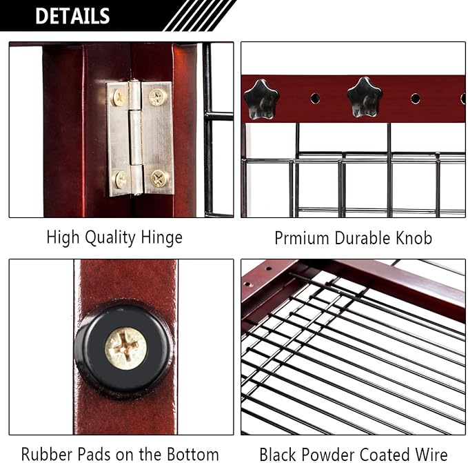 VINGLI Dog Gate for Stairs Free Standing Pet Gate for Driveway, Solid Wood Puppy Doggie Gates for Indoors Adjustable from 40" to 71" Wide