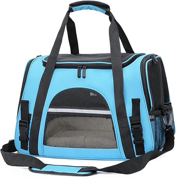 Foldable Breathable Pet Bag Portable Single-Shoulder Diagonal Pet Box Airline Approved,Soft-Sided Cat Carrier