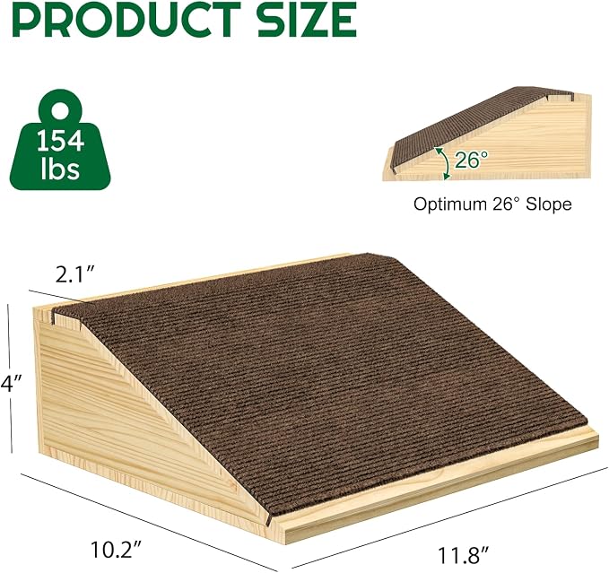 TIMHAKA Dog Ramp for Stairs, Non-Slip Dog Stairs, Low-Angled Pet Ramps for Small, Medium Dogs & Cats, Step and Stair Assist for Injured and Older Pets, 2 Pack