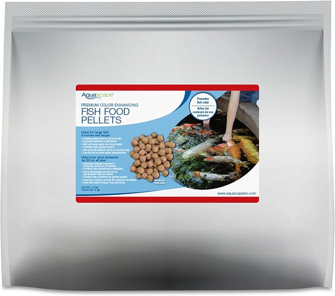 Aquascape Premium Color Enhancing Fish Food Pellets for Pond, Koi, Goldfish and More, 11 Pound (5 Kg), 81048