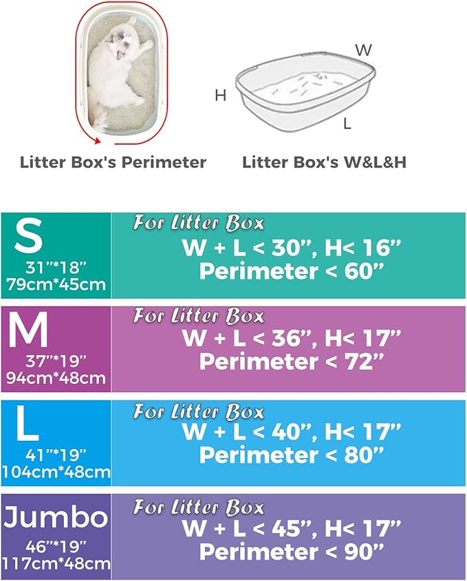 Cat Litter Box Liners, 30 Count - 41" x 19" Large Extra Durable Litter Pan Bags with Drawstring - Heavy Duty Liner Bags for Pet Litter Tray (Unscented)