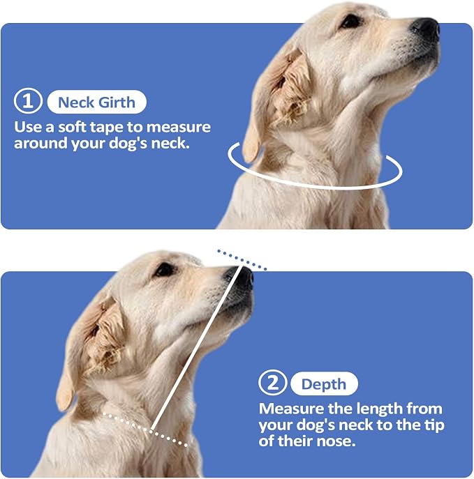 Dog Cone Collar for After Surgery Recovery, Soft Adjustable Elizabethan Collar for Small Medium Large Dogs, Comfortable Anti-Lick Cone for Wound Healing (Blue XL)