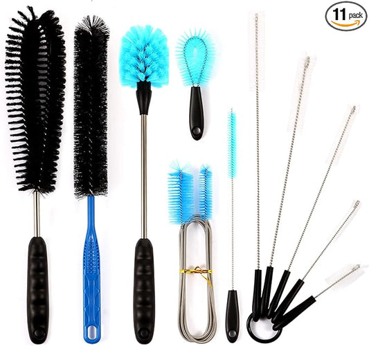 Fish Tank Cleaning Tools, Aquarium Gravel Brush, Scrubber & Glass Cleaning Kit | Professional Aquarium Accessories Set, Glass Scrubber & Brushes for Fish Tank Gravel and Daily Maintenance Cleaning
