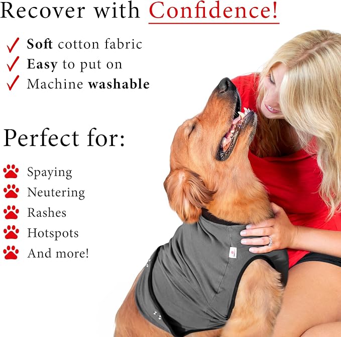BellyGuard Dog Surgery Recovery Suit, Post-Op Dog Recovery Suit for Female Spay & Male Neuter, Comfy Onesie for Pets, Surgical Body Cover for Canine Healing Support