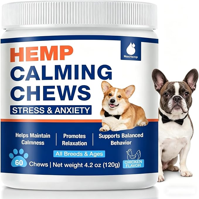 Неmр Calming Chews for Dogs - Advanced Dog Calming Chews - Anxiеty Rеlief Treats Help with Composure, Separation, Barking, Thunderstorms, 0305