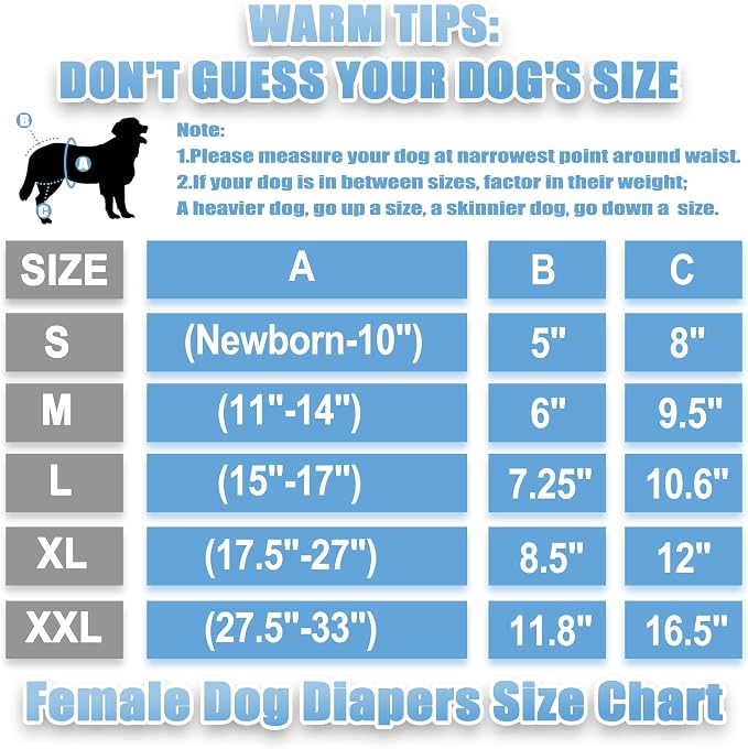 wegreeco Cooling Dog Diapers Female, Reusable Dog Cooling Diapers, High Absorbent Puppy Doggie Panties for Heat, Excitable Urination, or Incontinence, Self-Cooling, 5 Pack(Elegant, Medium)