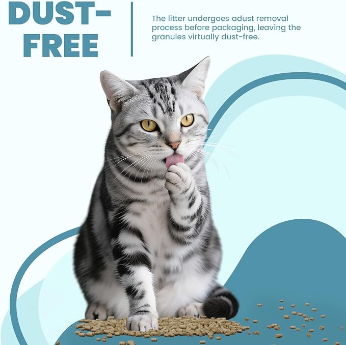 Generic Cat Litter Pellets 14 lbs(3.5lbs×4), Generic Litter Refills Exclusively for Dual-Layer Litter Box Systems, Dehydrating Pellets, Zeolite, Long-Lasting Odor Control Non-climping