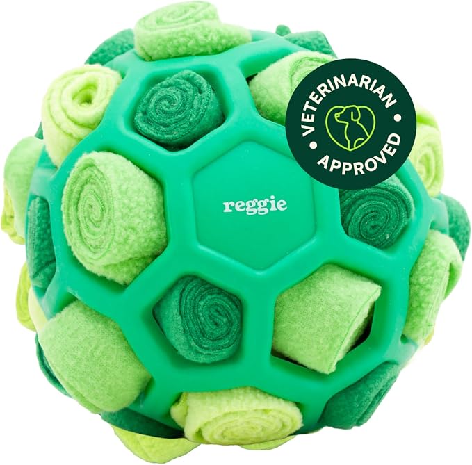 Reggie Forager Ball for Dogs | Interactive Treat Dispensing Dog Enrichment Toys | Reduces Boredom, Stress & Hyperactivity | Snuffle Toys for Dogs | Durable & Washable Dog Puzzle Toy