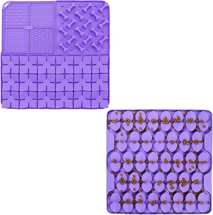 Silicone Snuffle Mat for Dog & Femont Slow Feeder Lick Mat with Suction Cups for Slow Eating