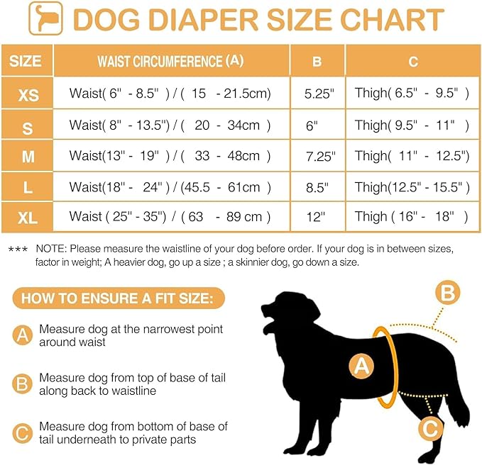 3 Pack Avont Washable Female Dog Diaper with Suspender, Reusable Girl Doggie Diapers for Small Medium Large Doggy in Heat Cycle Period Incontinence -S