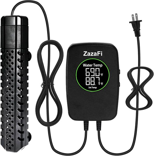 Aquarium Heater 100W, Fish Tank Heater with High-Temperature Protection and Turtle Tank Heater with Automatic Power-Off When Leaving Seawater or Freshwater.