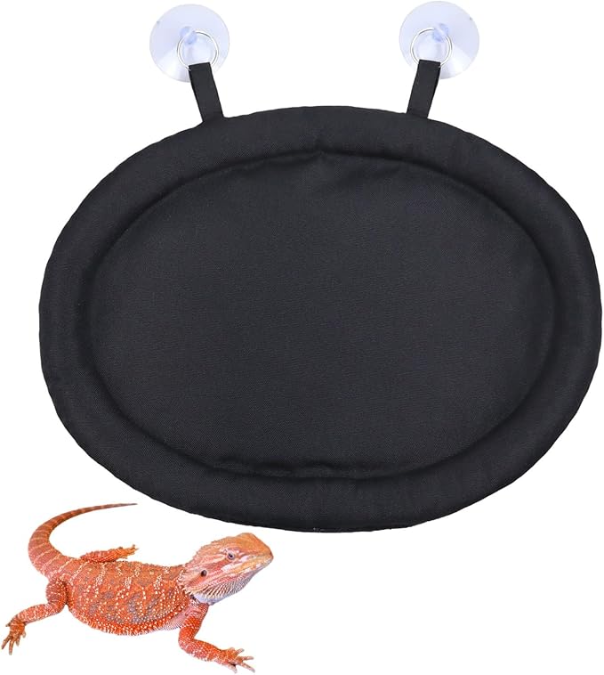 pinklilycare Bearded Dragon Car Pillow with Suction Cups Providing All Around 360° Sunbath for Reptile Bearded Dragon Chameleon Lizard Travel Lounge