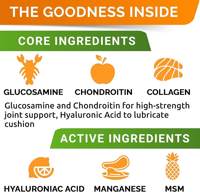 STRELLALAB Liquid Glucosamine for Dogs w/Collagen (16 OZ) - All-Natural Hip & Joint Supplement, Glucosamine Chondroitin for Dogs, MSM & Collagen Mobility, Joint Pain Relief for Small & Large