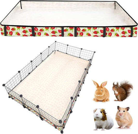 Guinea Pig Cage Liner，Washable Waterproof Oxford Cloth Cage Liners for Small Animals,Hamster Chinchilla Hedgehog Rabbit and Other Small Animals Not Include Cage(36x60 inches)