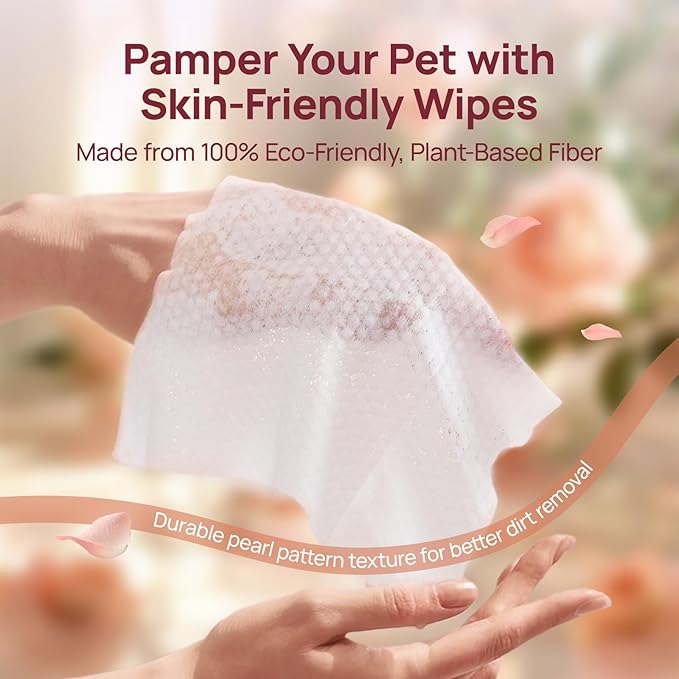 HICC PET Wipes for Dogs and Cats, Vet-Recommended Hypoallergenic Dog Wipes for Paws, Butt and Fur, Dog Cleaning Wipes & Dog Bath Wipes, Deodorizing Grooming Wipes for Dogs, Cats, Horse, 100 Count | Pet Wipes for Paws & Butt, Dog Bath Wipes, Deodorizing...