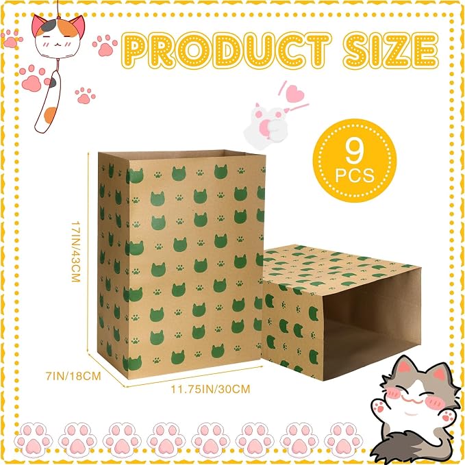 Feifeiya 20 Count Cat Paper Bags Cat Toys Hideout for Cats & Kittens, Fun & Engaging Play Tunnel Toy Bag Collapsible Tunnel Pet Paper House, Brown