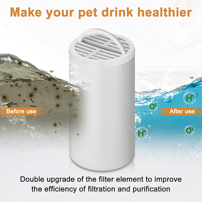 Sweetude 24 Pack Pet Charcoal Filters Pet Fountain Filter Replacement Charcoal Water Filter Compatible with Drinkwell 360 and Drinkwell 360 Stainless Steel Multi Fountain for Dog Cat