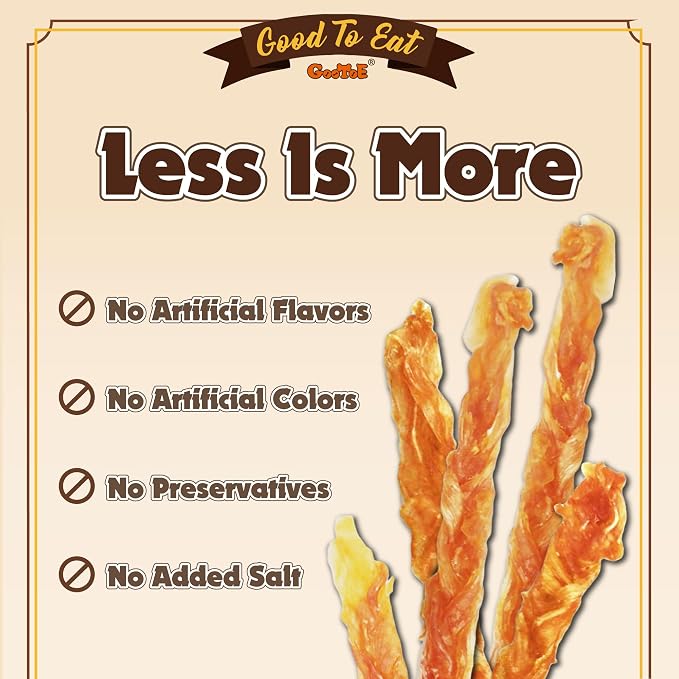Gootoe Turkey Tendons for Dogs –All-Natural, Hypoallergenic Dog Treats, Rawhide Alternative, Long Lasting Puppy Chews, Healthy Dog Treats for Medium Breeds, Braid (M), 1 lb