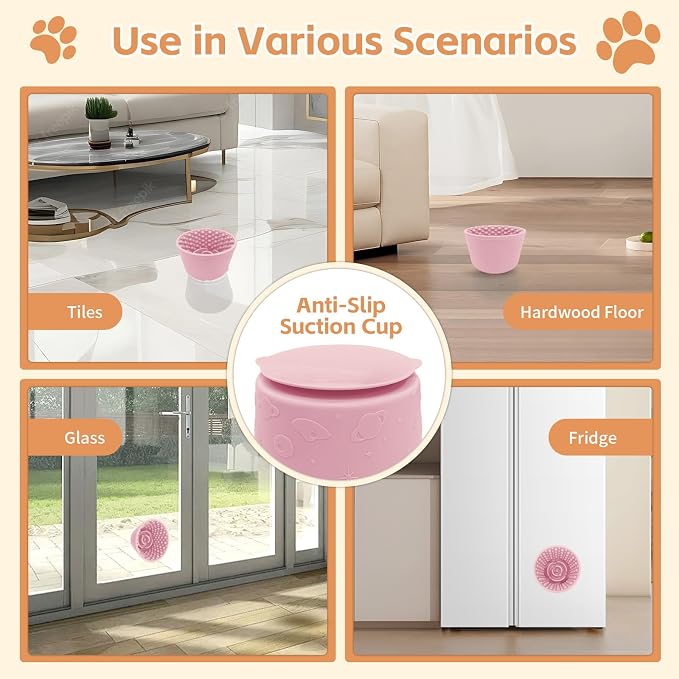 Dog Lick Bowl,Anxiety Relief Non-Slip Silicone Treat Bowl,Durable Anti-Choking Long-Lasting Enrichment Slow Feeder Licking Mat for Small Medium Large Breed,Freezable BPA Free Silicone Dishwasher Safe