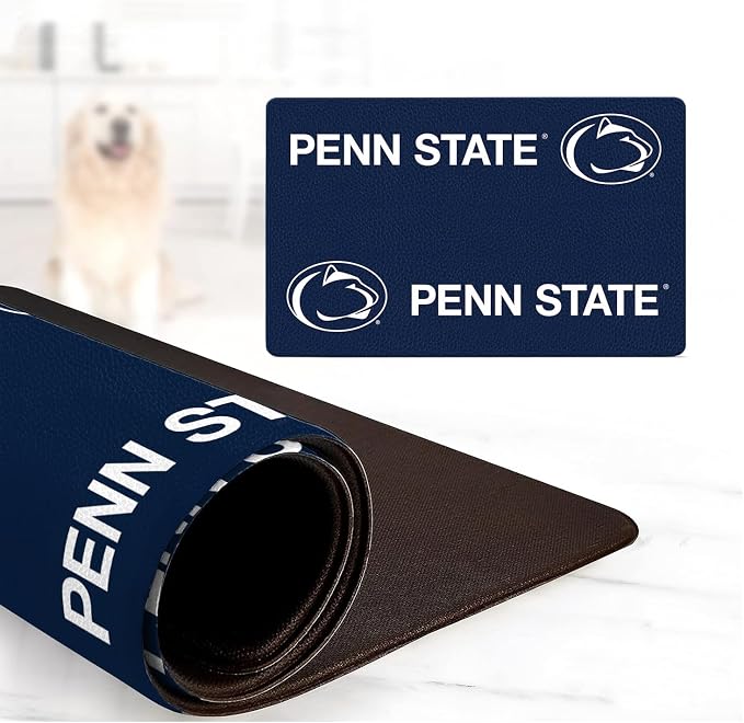 Penn State Nittany Lions Officially Licensed Food and Water Mat for Dogs and Cats | 18" x 29" | Non-Slip | Water-Proof