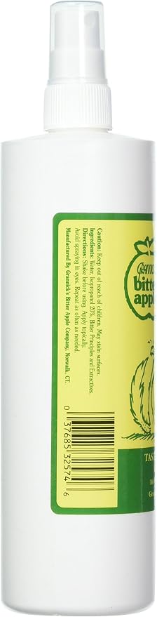 Grannick's Bitter Apple Taste Deterrent Spray Bottle for Dogs, 16 Ounces. Pack of 2