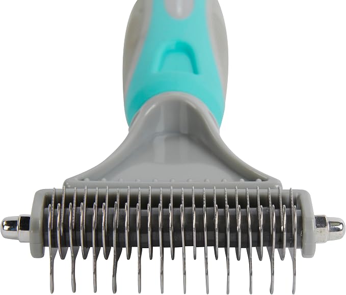 GROOMER ESSENTIALS Double-Sided Deshedding Rake 12/23 Blades