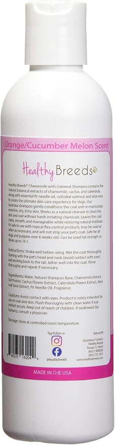 Healthy Breeds Chinese Crested Chamomile Soothing Dog Shampoo 8 oz (Pack of 2)