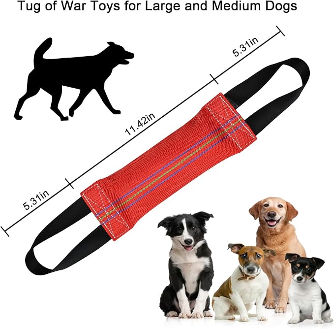 2-in-1 Floating Dog Toys & Dog Bite Tug Toy Interactive Pool Toys Fire Hose Tug Toys Tether Tug Outdoor Dog Toy,Tug of War Dog Toy for Self Play Interactive Pull Toy for Park,Yard, Lawn
