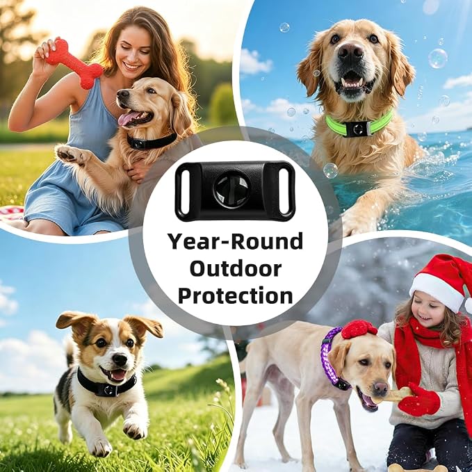 Natural Flea and Tick Prevention Pendant for Dogs Flea and Tick Collar, Waterproof Flea and Tick Repellent Dog Tag Safe for All Breeds & Sizes with 2 Silicone Buckles & 4 Refills, COLLAR NOT INCLUDED