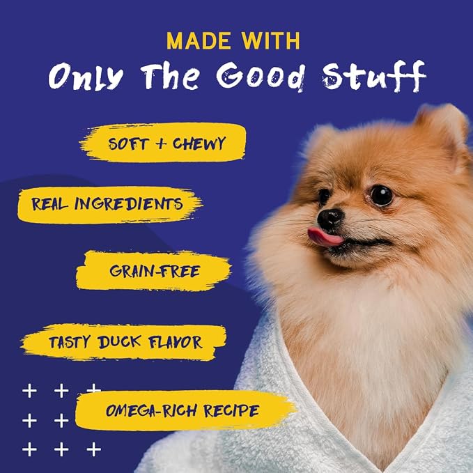 PupGrade Skin & Coat Soft Chew Supplement for Dogs – Supports Healthy Skin, Coat, and Immune Function - Rich in Natural Fish Oil, Omega Fatty Acids, and Vitamins – 360 Soft Chews