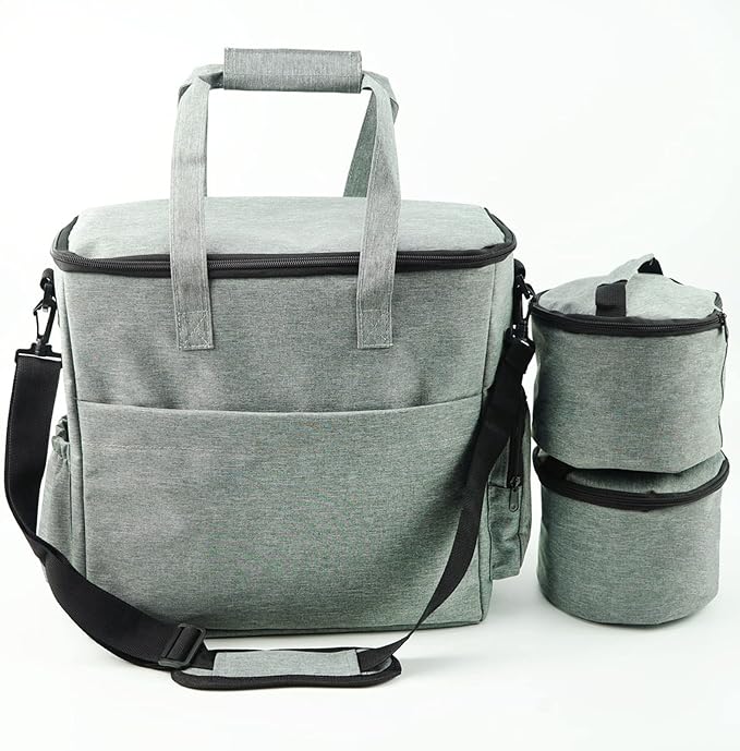 Dog Travel Bag,Multi-Function Pockets Airline Approved Tote Organizer,Food Container Bag and Collapsible Bowl